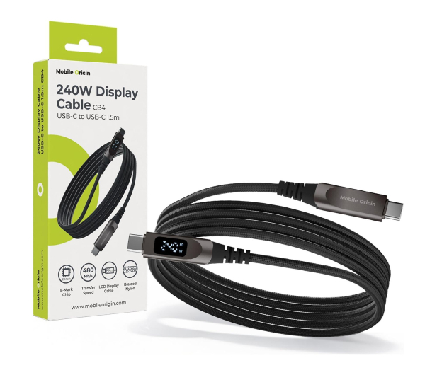 Mobile Origin 240W Display Cable USB-C to USB-C 1.5m CB4 - 1537889 - zdjęcie